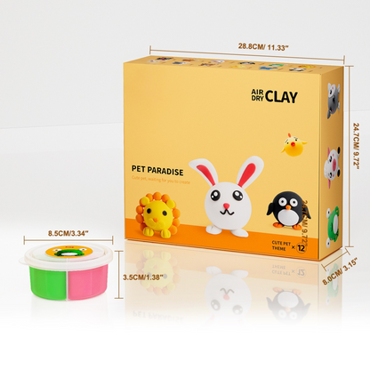 Animal playdough and craft set with 12 designs – soft, colorful modeling material that inspires creativity and helps children learn through imaginative play.