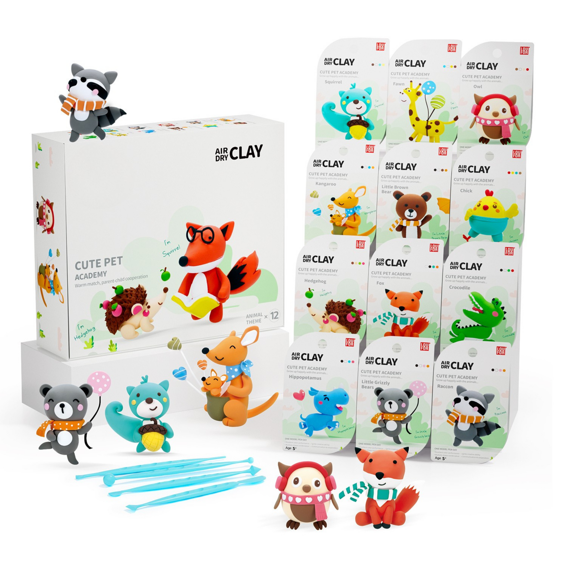 Animal Paradise LOUFOR Air Dry Clay Kit – Montessori Learning